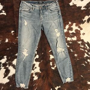 Sliver cropped skinny jeans